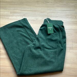 HALARA Women's Deep Green Corduroy Pants
